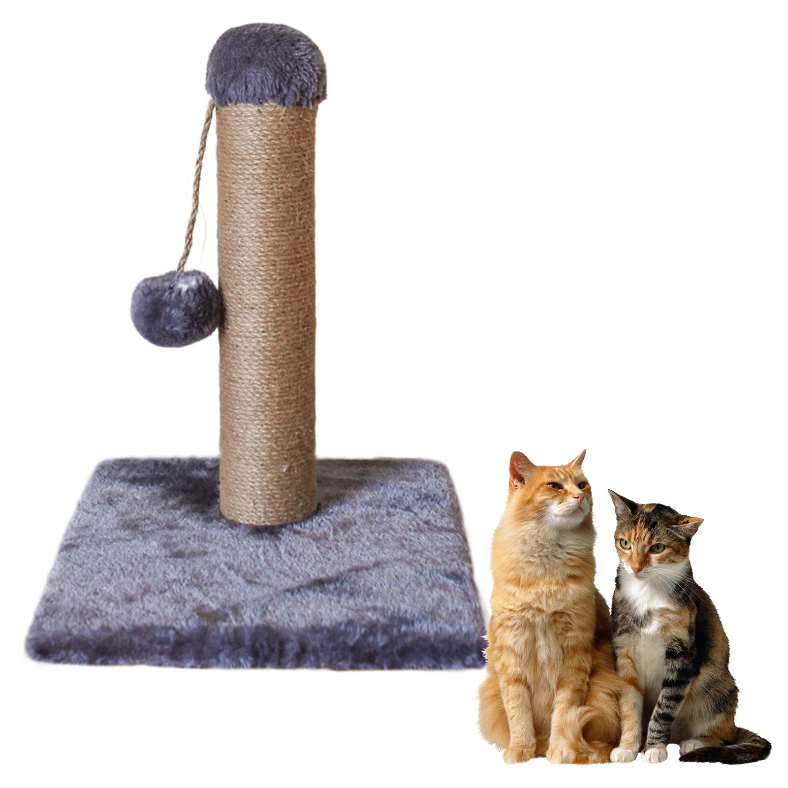 

Легко устанавливаемая игрушка для скалолазания, деревянная Когтеточка для кошек, потирающая башня, вертикальный полюс для игры в помещении, плюшевая база с шариковыми дорожками