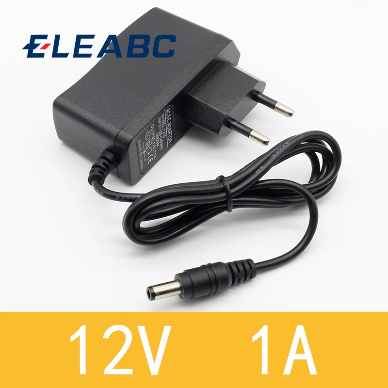 Dc 12v 1a 1000ma Power Supply Eu Plug Dc 5.5mm X 2.1mm