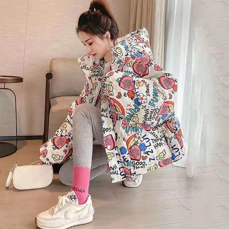 

Cotton Women's Winter 2023 New Women's Cotton Oversize Loose and Age Reducing Thick Short Coat