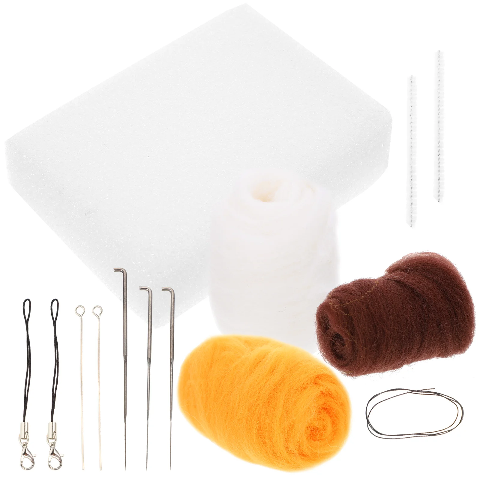 

Felting Kit Diy Needle Material Felt Animal Supplies Crafts Set Tools Wool Yarn Ornament Manual Novelty Project Craft Felted