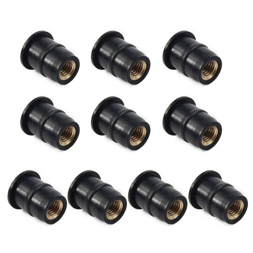 

10PCS M5 Rubber Well Nuts Blind Fastener Windshield Windshield Fairing Cowl Fastener Accessories For Motorcycle