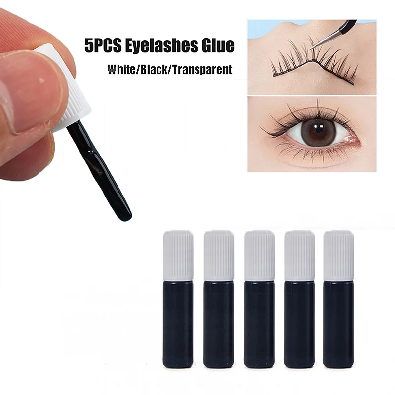 

Черно-белый профессиональный клей для ресниц, 5 шт., не вызывающий раздражения водонепроницаемый клей для ресниц, инструмент для макияжа