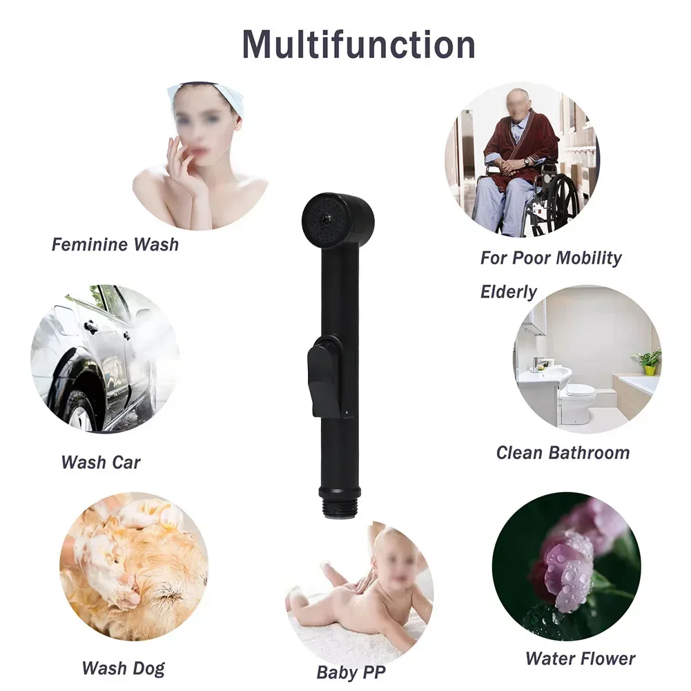 Распылитель с ополаскивающей головкой Shattaf для личного здоровья черный