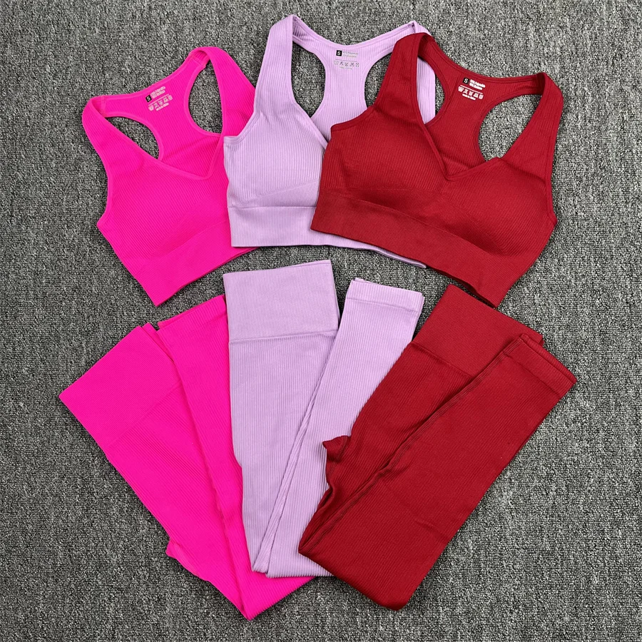 

Women Yoga Set Workout Leggings Push Up Pant Gym pants Seamless Fitness Sports Bra women Tracksuit 2pcs Yoga Suit Sportswear