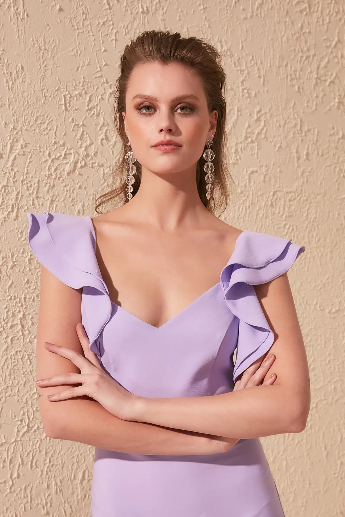 Платье с маховиком TPRSS19BB0321|Женские платья| |