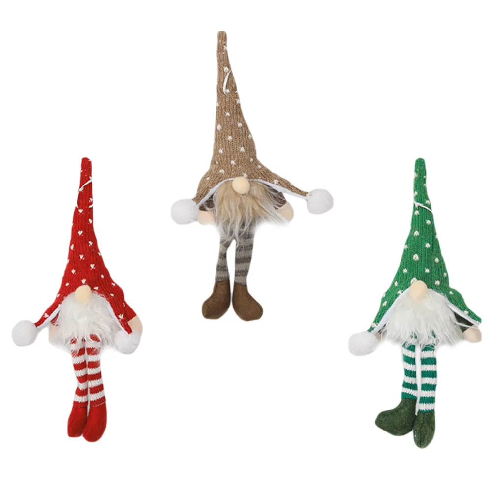 

3Pcs Xmas Pendant Tree Pendant Santa Pendant Decorative Pendant Party Prop