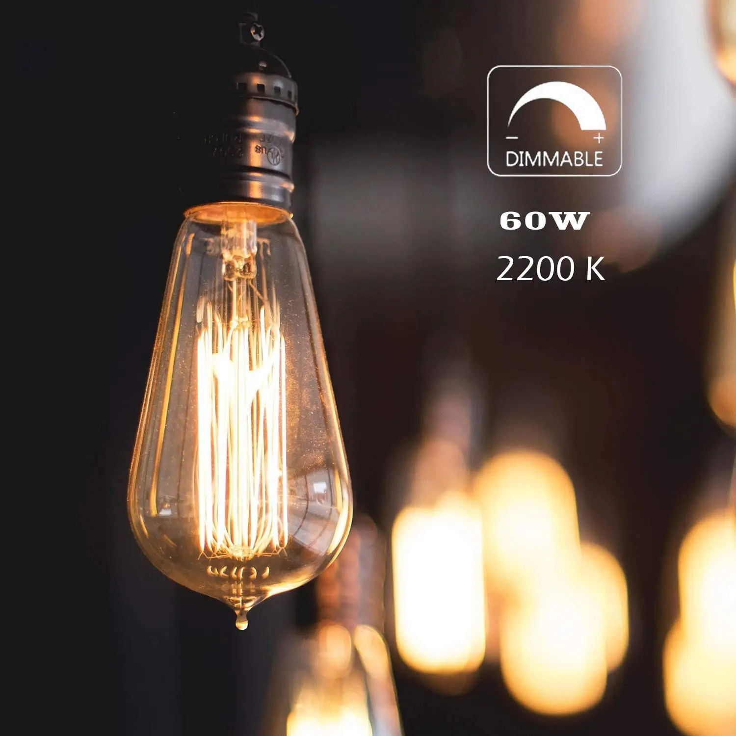 

Лампа накаливания Эдисона, 6 шт./упаковка, 2200 к, 60 Вт