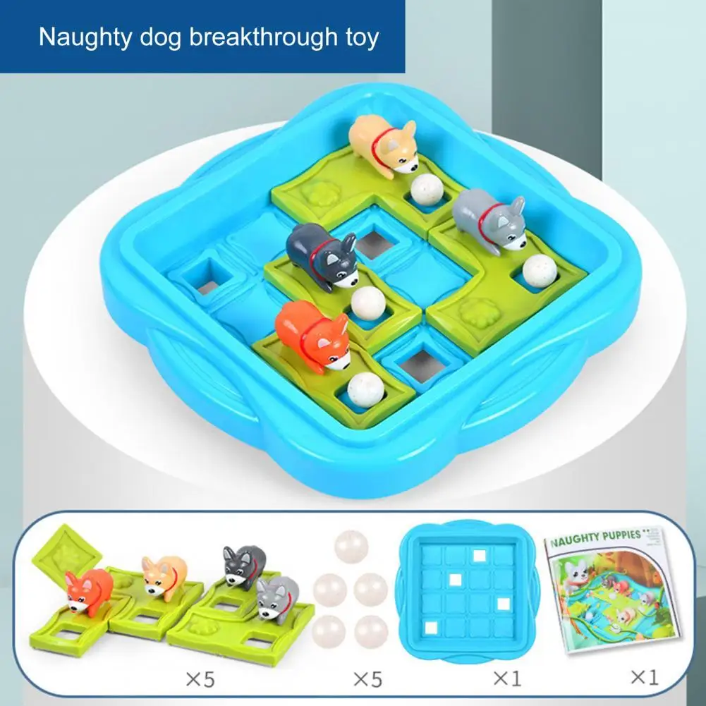 

Novelty Functional Naughty Dog Beads Hole Logic Game Plastic Game Toy Finger Flexibility for Child