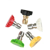5pcsset 14 quick connector car washing nozzles metal jet lance nozzle high pressure washer spray nozzle parkside washing adap