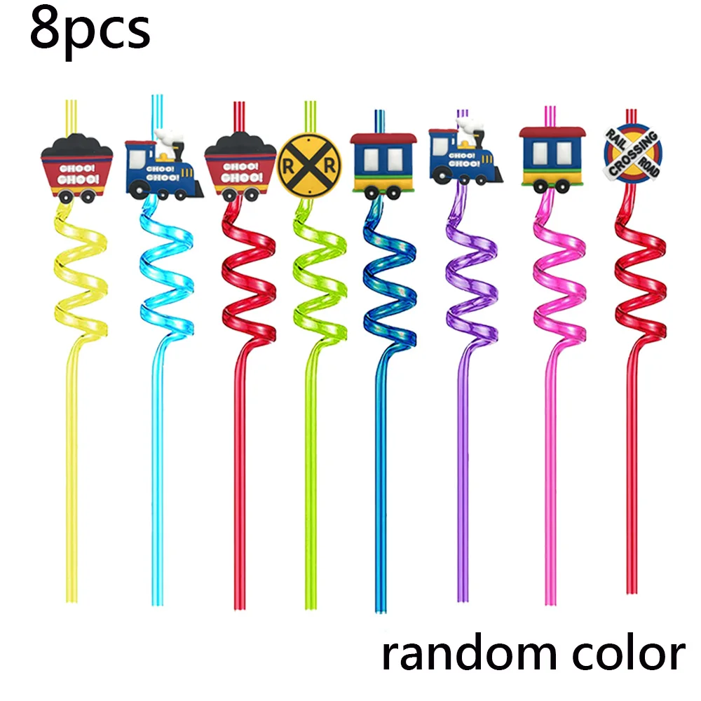 

Многоразовые пластиковые соломинки для коктейля с мультяшным украшением