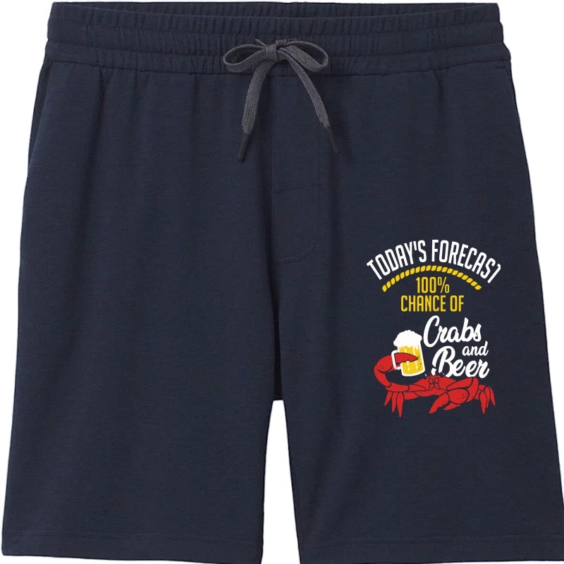 

MenS Crabs And Beer Chesapeake Blue Crabbing Shorts Pure cotton summer New Trends Men Shorts