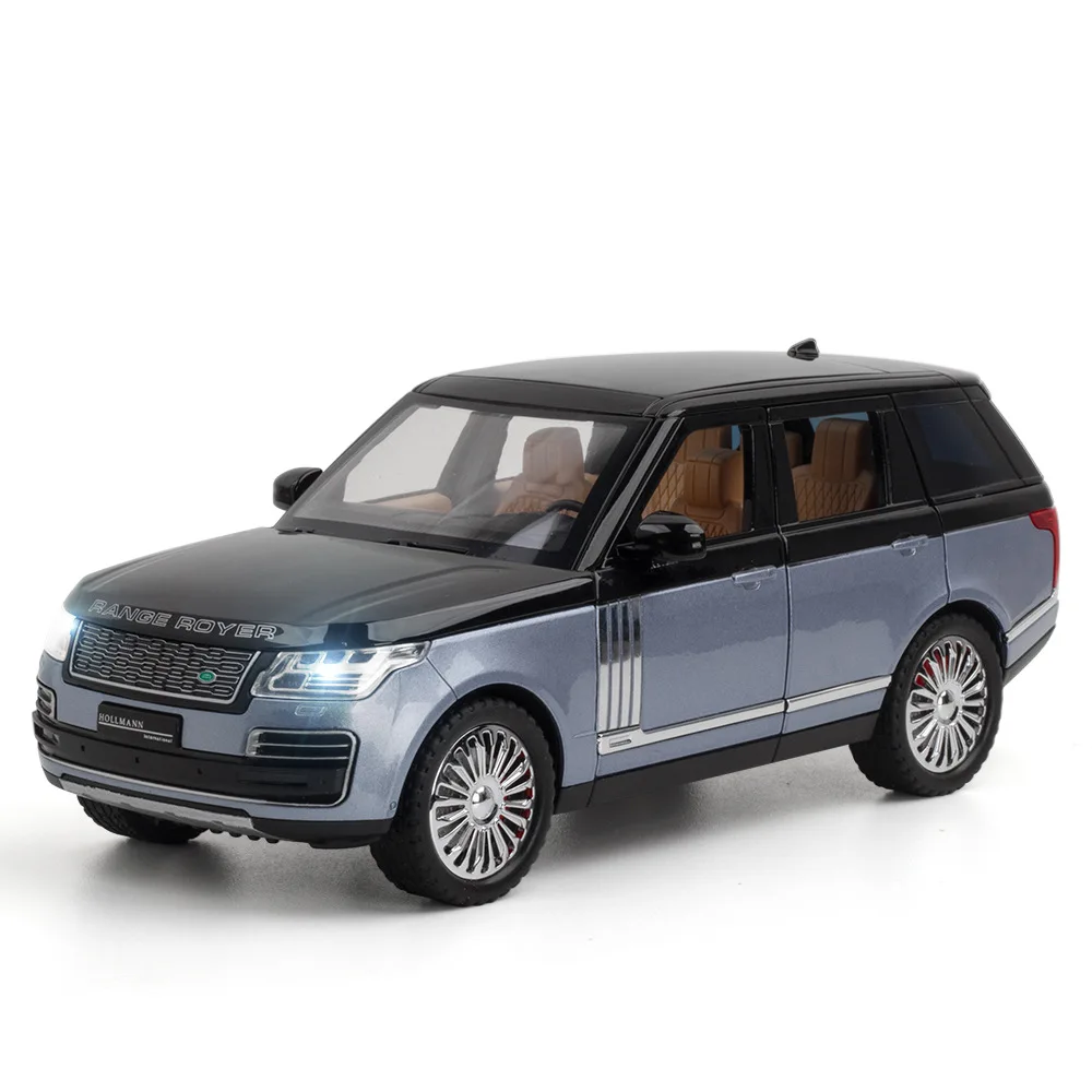 

1:24 Scale Diecast Car Land Ranges Rovers SUV Metal Model With Light And Sound Pull Back Vehicle Alloy Toy Collection For Gifts