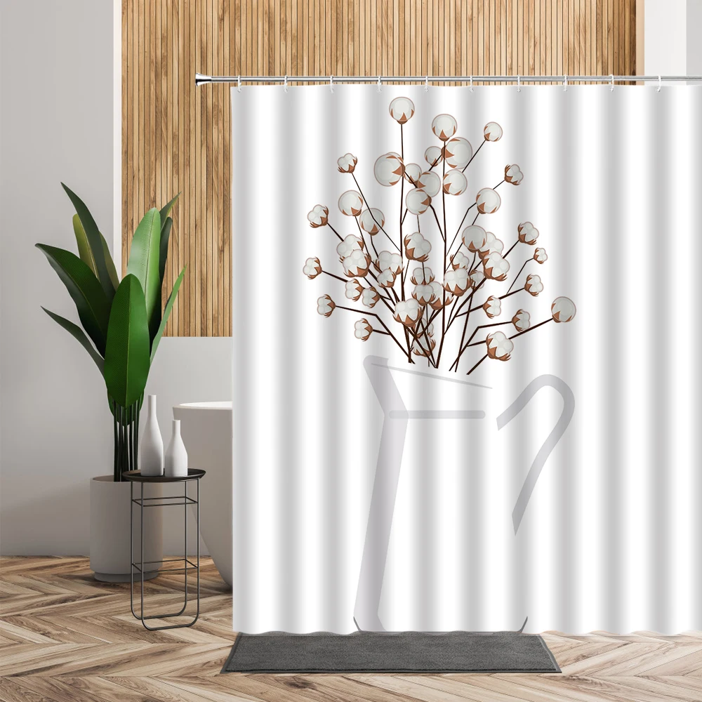 

Мультяшные животные растения цветы занавеска для душа современное минималистское художественное украшение для дома эстетическое искусство