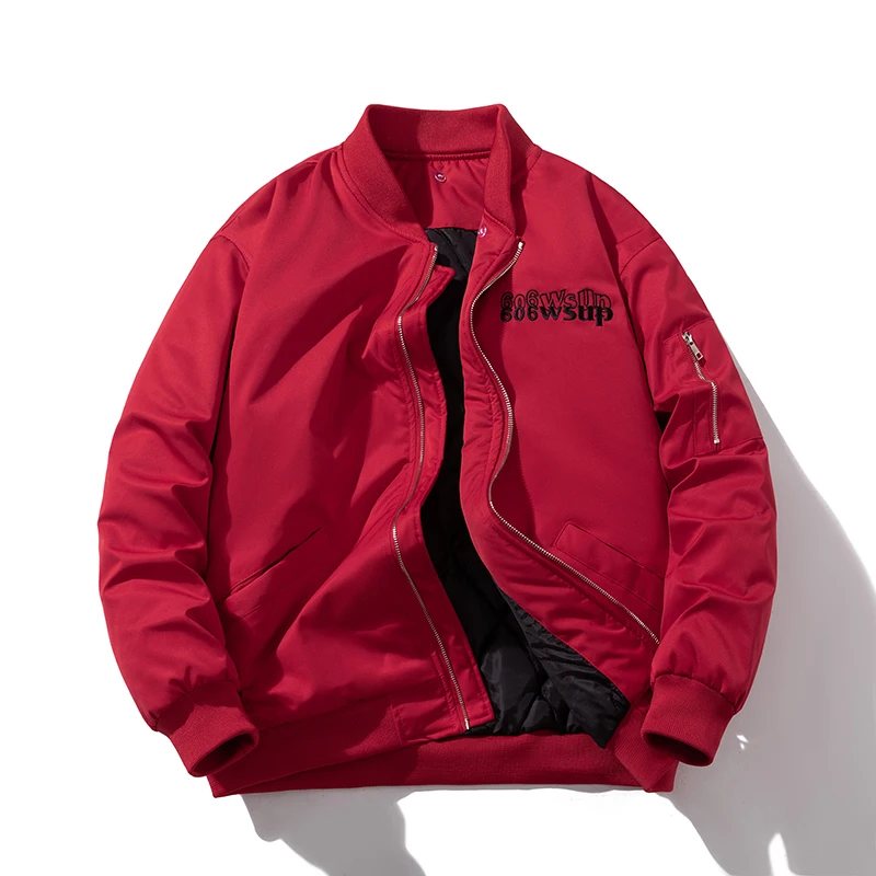 Осенне-зимняя мужская авиаторская куртка BJCJWF мягкая теплая бейсбольная уличная