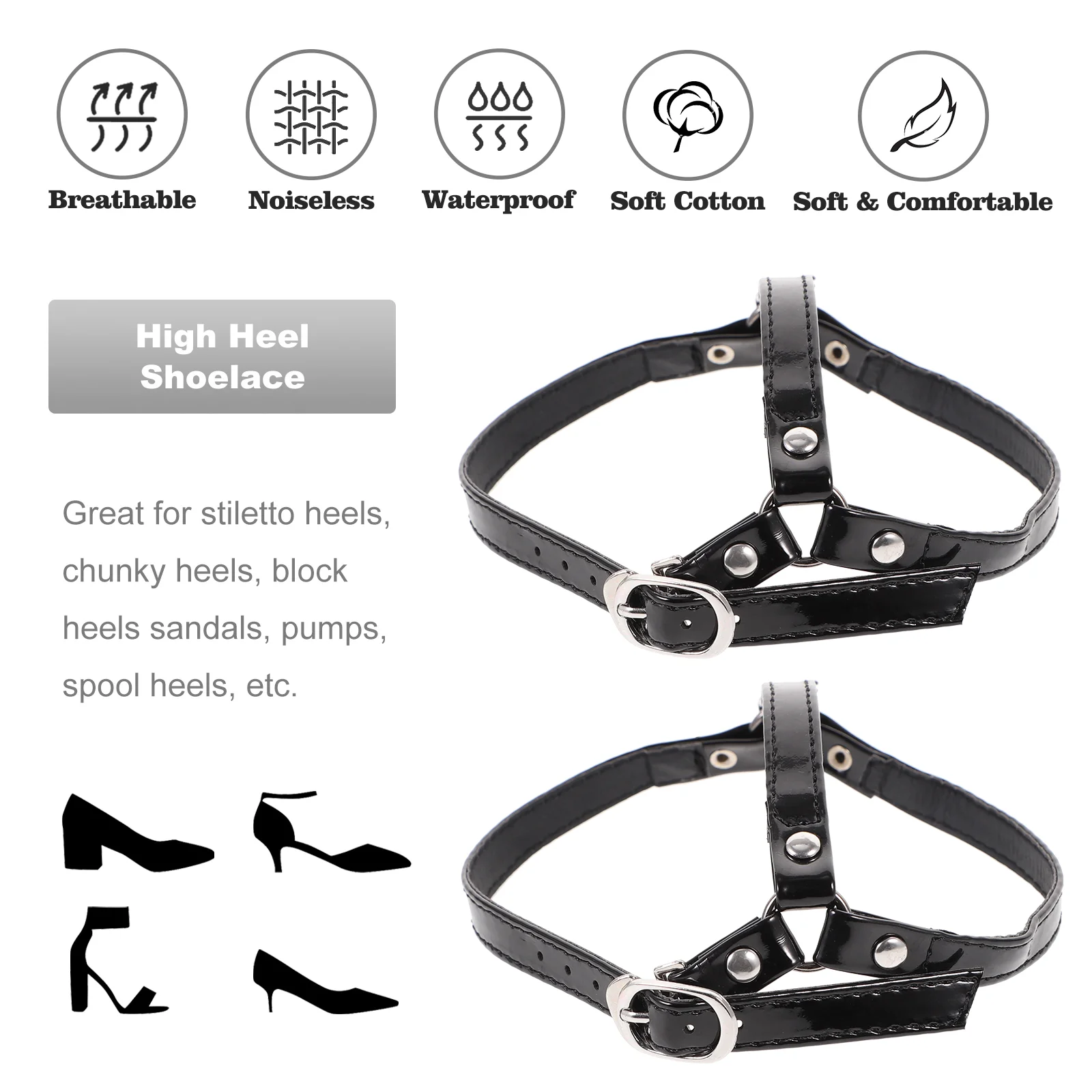 Рисунок 5 - Шнурки треугольные женские на высоком каблуке