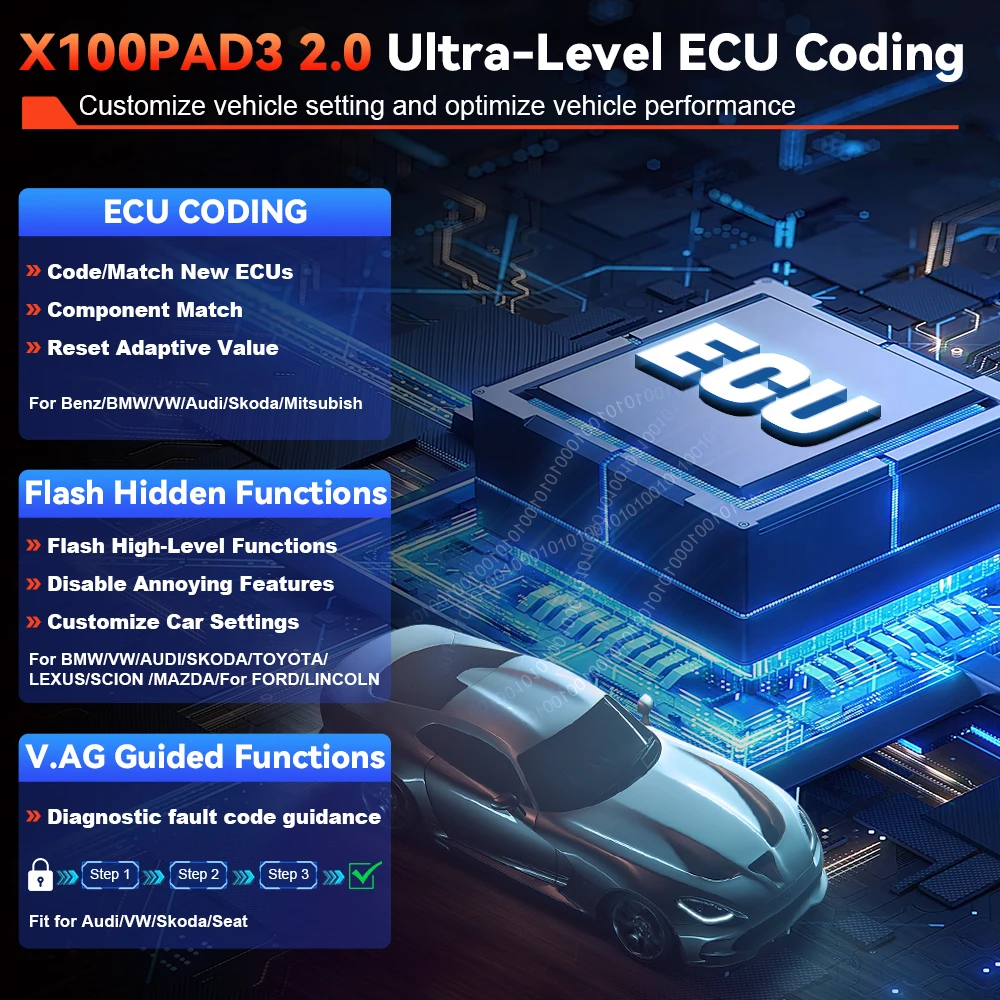 XTOOL X100 PAD3 Автопрограмматор Ключей Инструмент для Программирования IMMO X100PAD3 Все