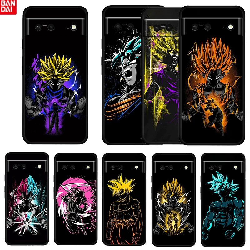

Dragon Ball Emoticons Shockproof Cover For Google Pixel 6 6A 5 5A 4A XL Pro 5G Fundas Soft Silicone Black Phone Case Cover Capa