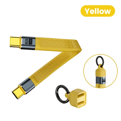 Элough 240 Вт Короткий кабель USB 4 типа C к типу C Быстрая зарядка 8k 60HZ Короткий кабель USB C к USB C для жесткого диска смартфона