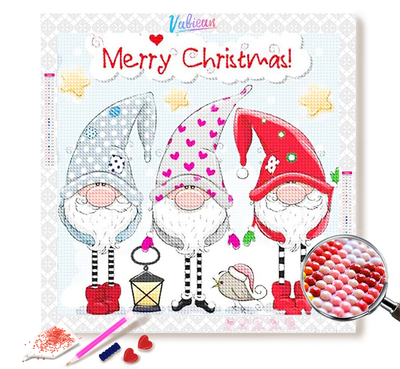 

5D DIY Christmas Diamond Painting Cross Stitch Diamond Embroidery Picture of Rhinestones Home Decor