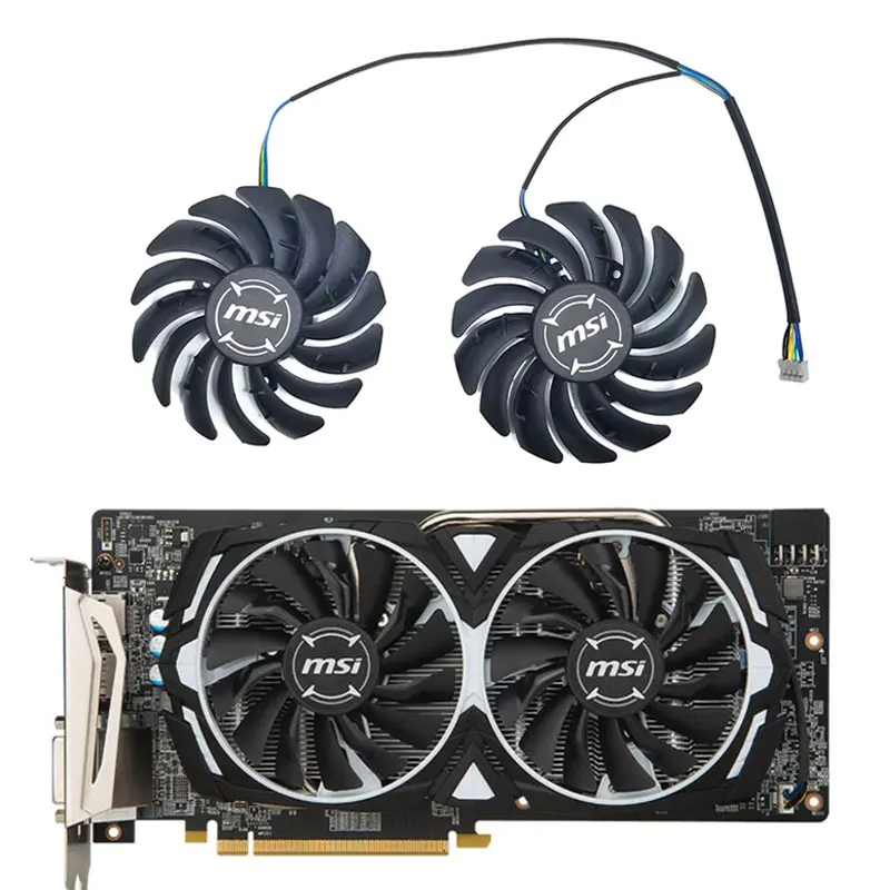 

87MM PLD09210S12HH 4Pin RTX 580 P106-100 Video Card Cooler Fan For MSI RX470 480 RX 570 580 ARMOR P106-100 Mining Graphics Card