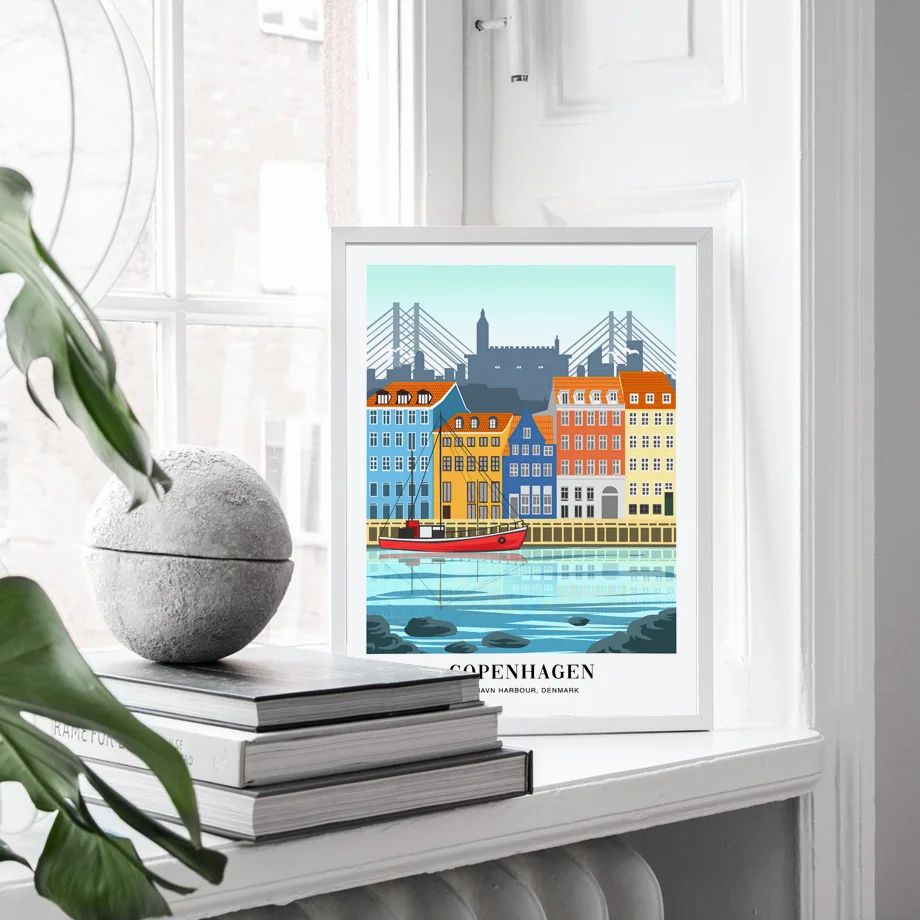 Санторини Тоскана Турция Новая Зеландия Путешествие Город Пейзаж Плакат