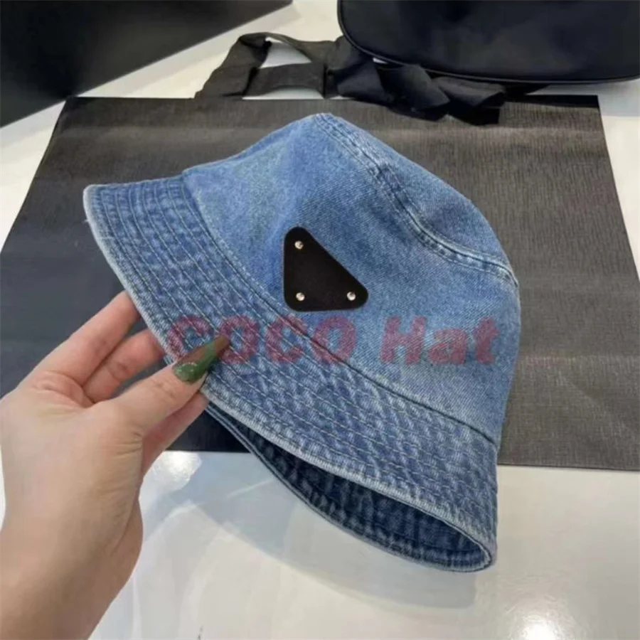 Sun Hats for Women Denim Bucket Hat Cotton Hats New Fashion Luxury Men Unisex Hat Spring Summer Outdoor Beach Hat Design 2023