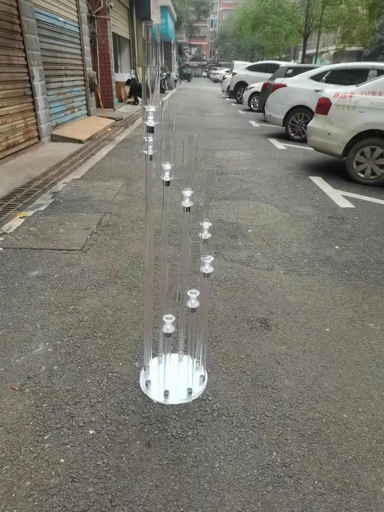 

8 шт. Свадебные украшения канделябр в центр стола искусственные акриловые подсвечники для свадьбы мероприятия вечерние