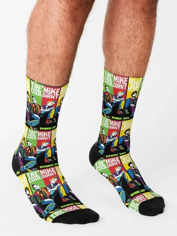 Новые носки Disegns Green*nday Essential с подогревом яркие подвязками женские и мужские