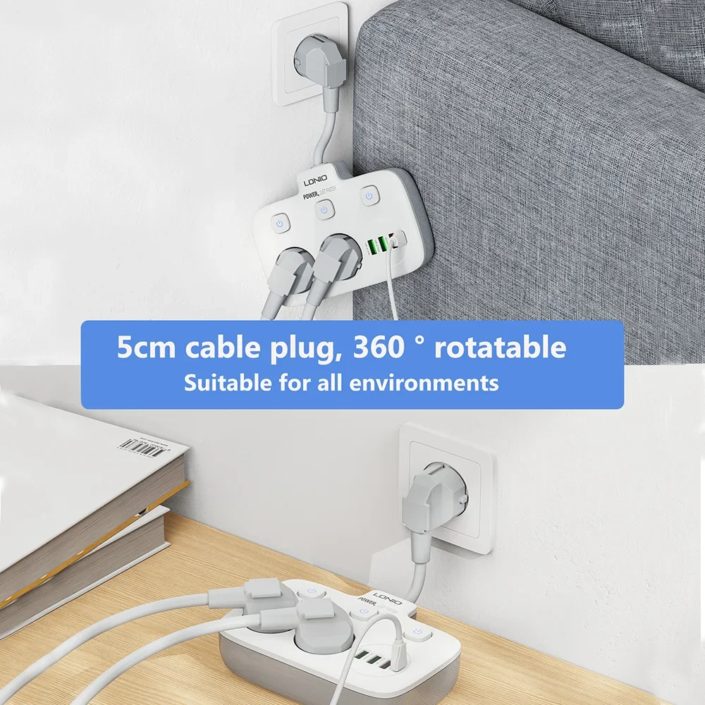 Адаптер питания LDNIO для евророзетки электрическая розетка с удлинителем и