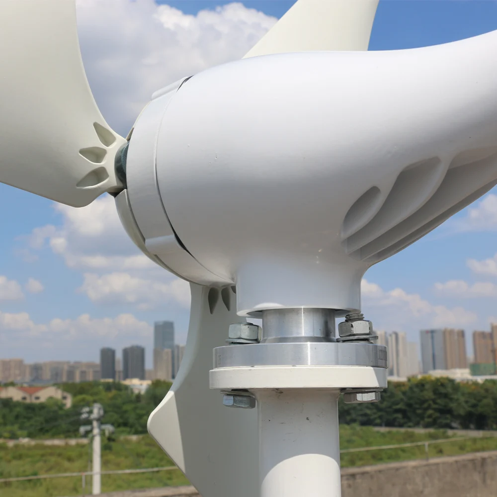 Новая энергия 5000 Вт 3000 12 В-48 В маленькая ветряная мельница 5 лопастей