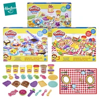 original play doh kitchen creations plasticine playset cafe cakes picnic theme placemat tools modeling clay for kids toys gift