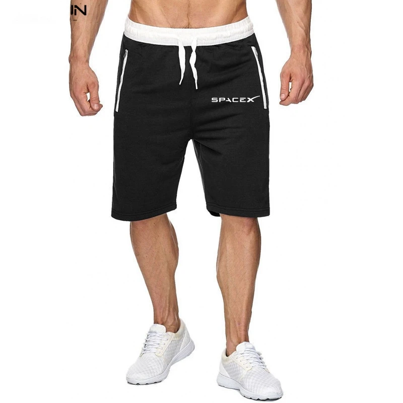 

New Men Sporting Running Shorts Space X Cotton Bodybuilding Sweatpants Fitness Short pants Jogger Gyms men sport Training Shorts