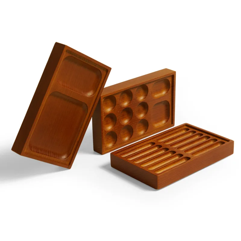 Solid Wood Ring Bracelet Bracelet Stud Earrings Pendant Jewelry Display Display Tray & Storage Tray