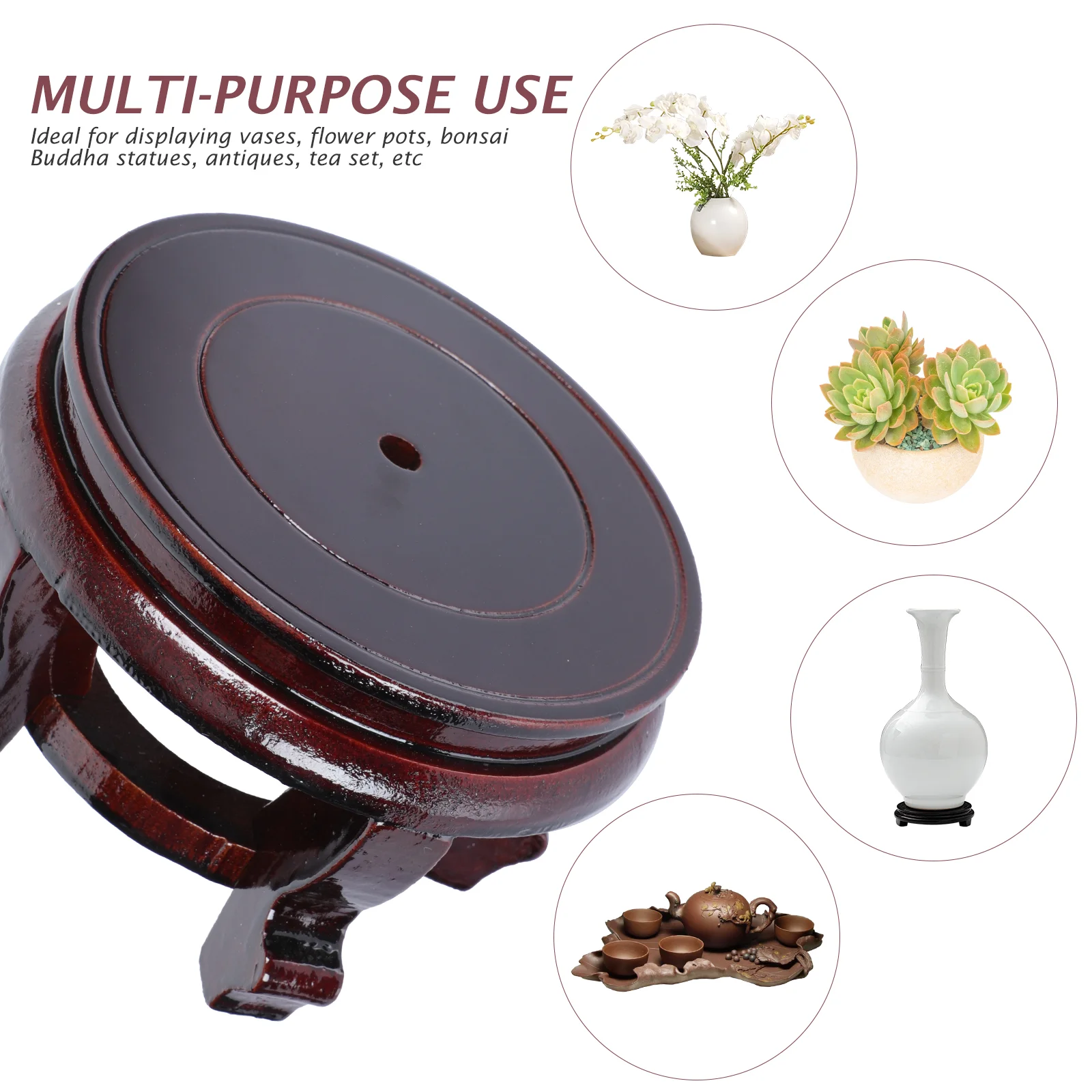 Цветочный горшок деревянное основание держатель для чайника стойка банок