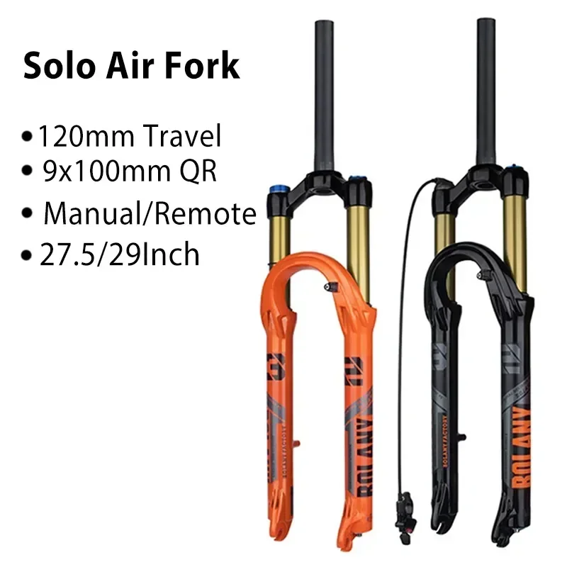

BOLANY Bike Air Fork 27.5/29inch 120mm Travel Oil Air Suspension Lightweight Magnesium Alloy Quick Release Bicycle Fork