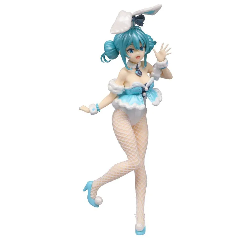 

HatsuneMikus Bunny Girl White Silk Stockings Model Action Figures Cute Collectible Ornaments Toys Children Birthday Gifts