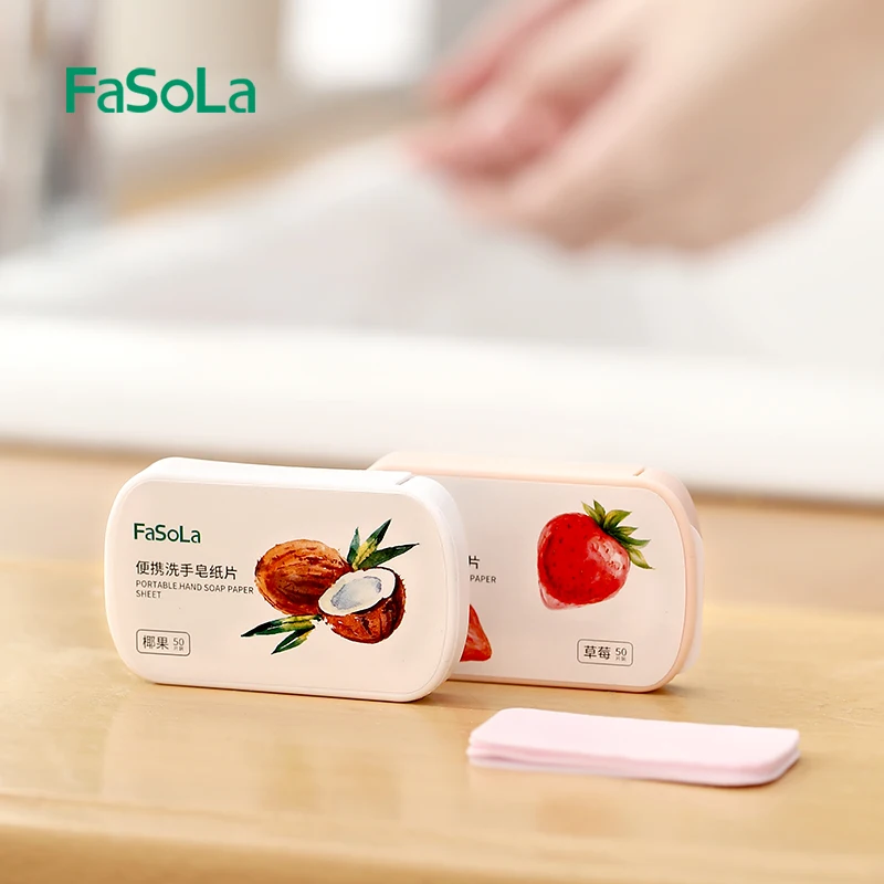 

FaSoLa Travel portable soap paper Disposable paper in sheets for cleaning hand
