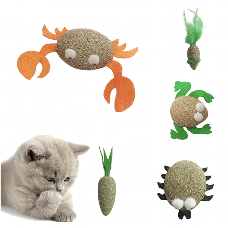 

Catnip Cat ChewToys Cartoons Edible Ball Safety Healthy Cat Mint Cats Molar Teeth Clean Teeth Tools Pet Products Drop Shipping