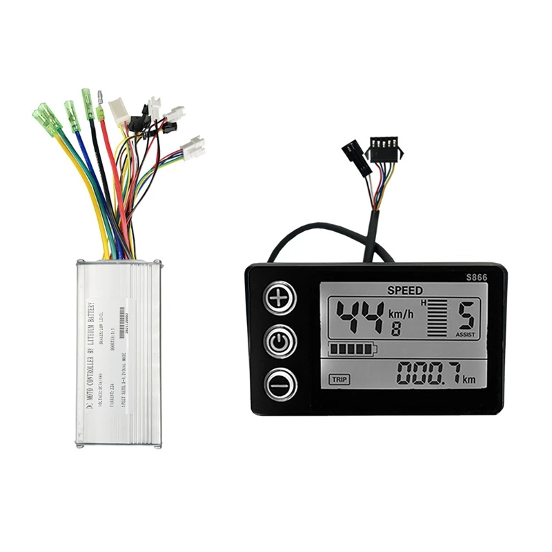 

Ebike JN 22A Square Wave SM With Light Controller S886 Display For 36V/48V 500W Electric Mountain Bike Conversion Kit