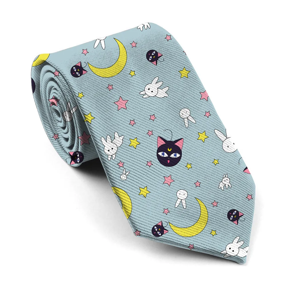 

NEW Anime Mens Ties Novelty Neckties, Sailor Moon Tie Skinny 3D Print Neckwear for Missions Party Gifts