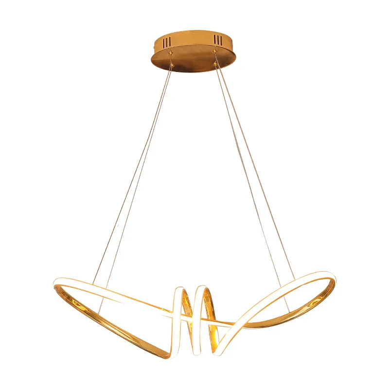 

Northern Europe Plated Aluminum Line Pendant Lights Parlor Study Other Bedrooms Light Fixture Wedge LED Lighting AC 90-260V CCC