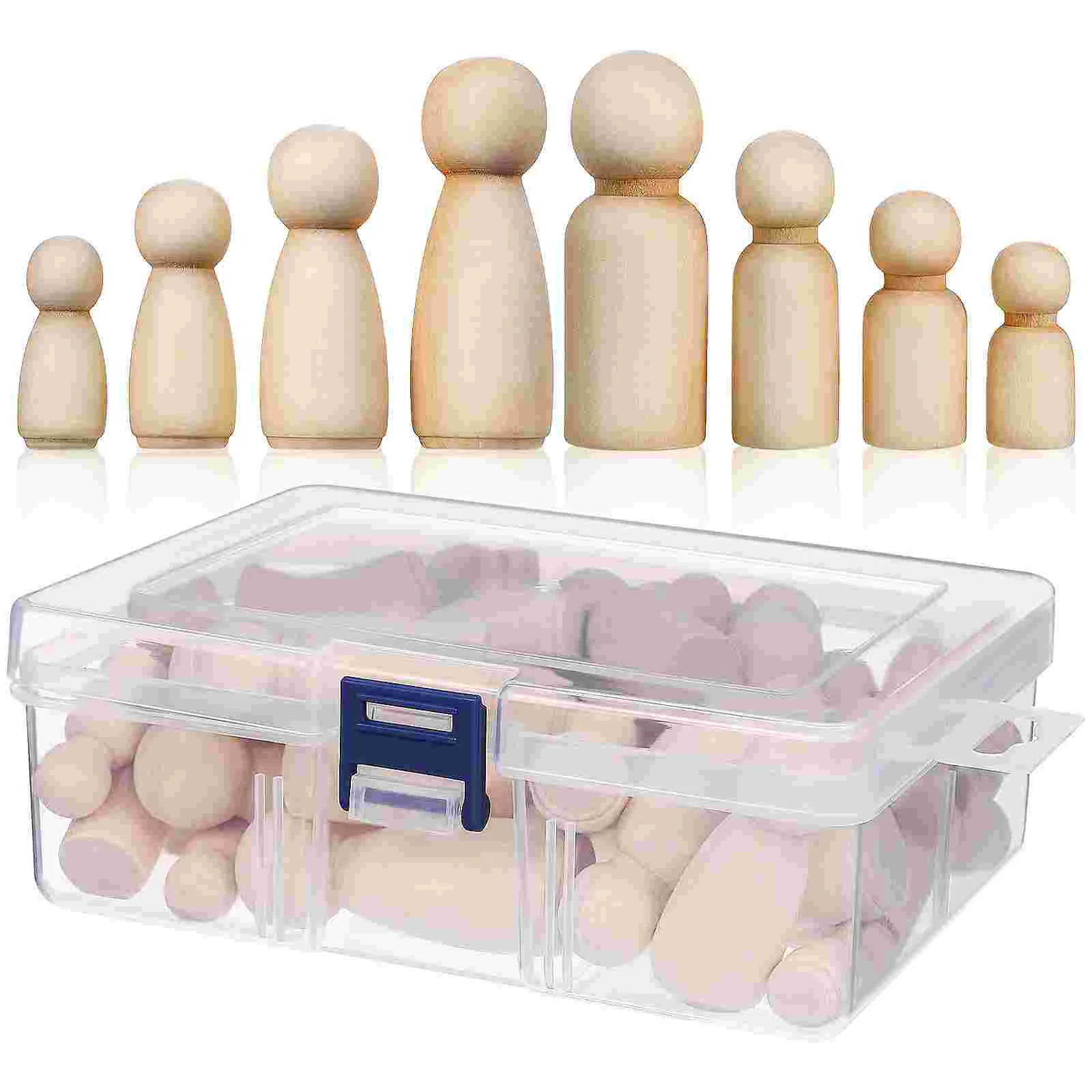 

50Pcs Painting Craft Dolls Unfinished Peg Dolls Landscape Decor Peg Dolls Set