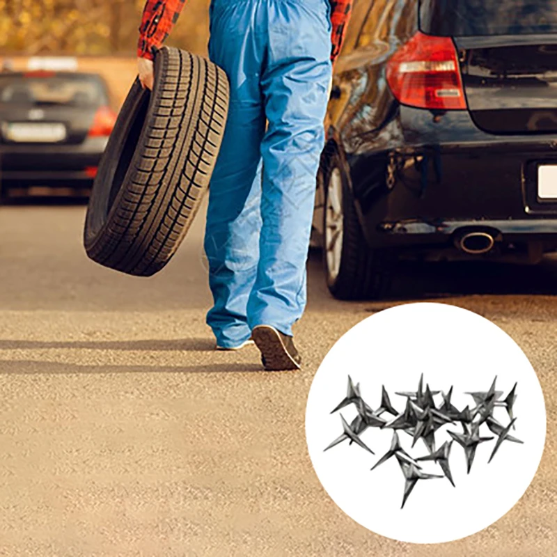 20PCS Tire Tyre Puncture Nail Spikes Rustproof Corrosion Resistant Anti-Theft Security Car Vehicle Auto Nails Accessory