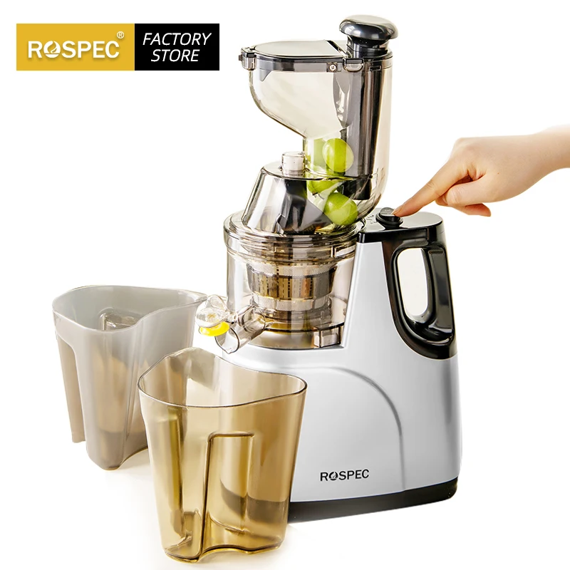 

ROSPEC Slow Juicer Machine 7LV Screw Cold Press Extractor Filter Free Easy Wash Stainless steel Electric Fruit Juicer Machine