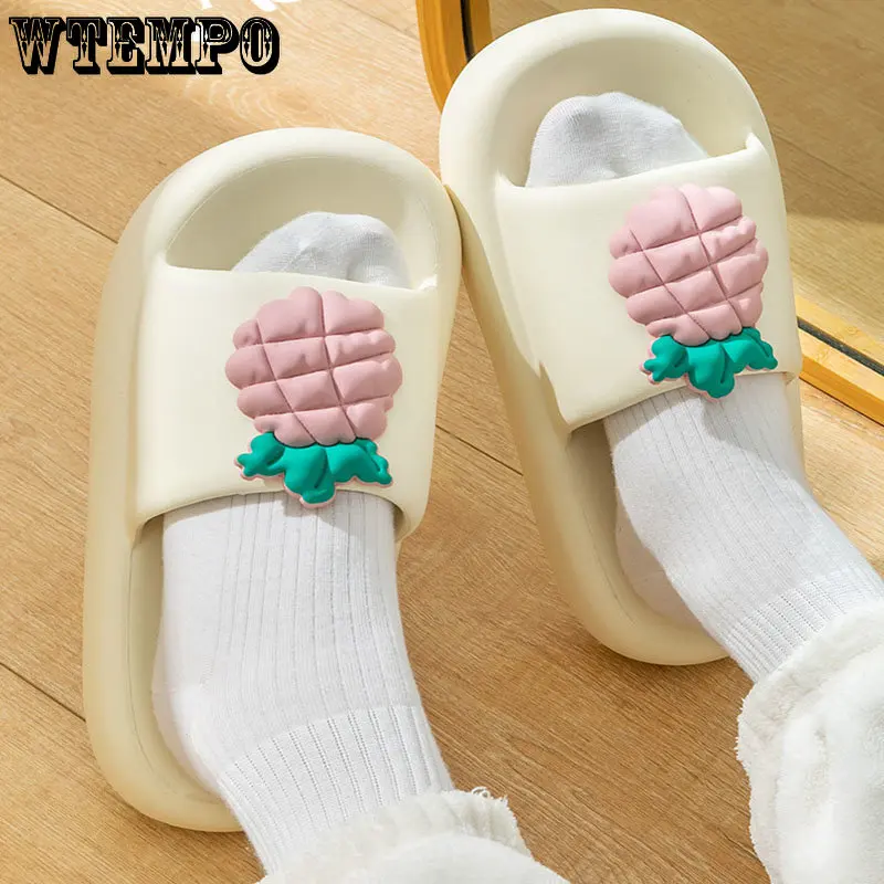 WTEMPO Woman Slippers Non-slip Sandals Summer Slide Shoes EVA Outdoor Home Beach Soft Thick Platform Flip Flops Wholesale