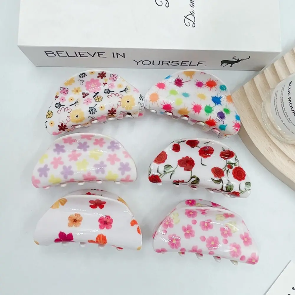 Ful Acetic Acid Fashion Headdress Daisy Hair Crab Clip Korean Hair Clip Women Shark Clip Flower Hair Claw