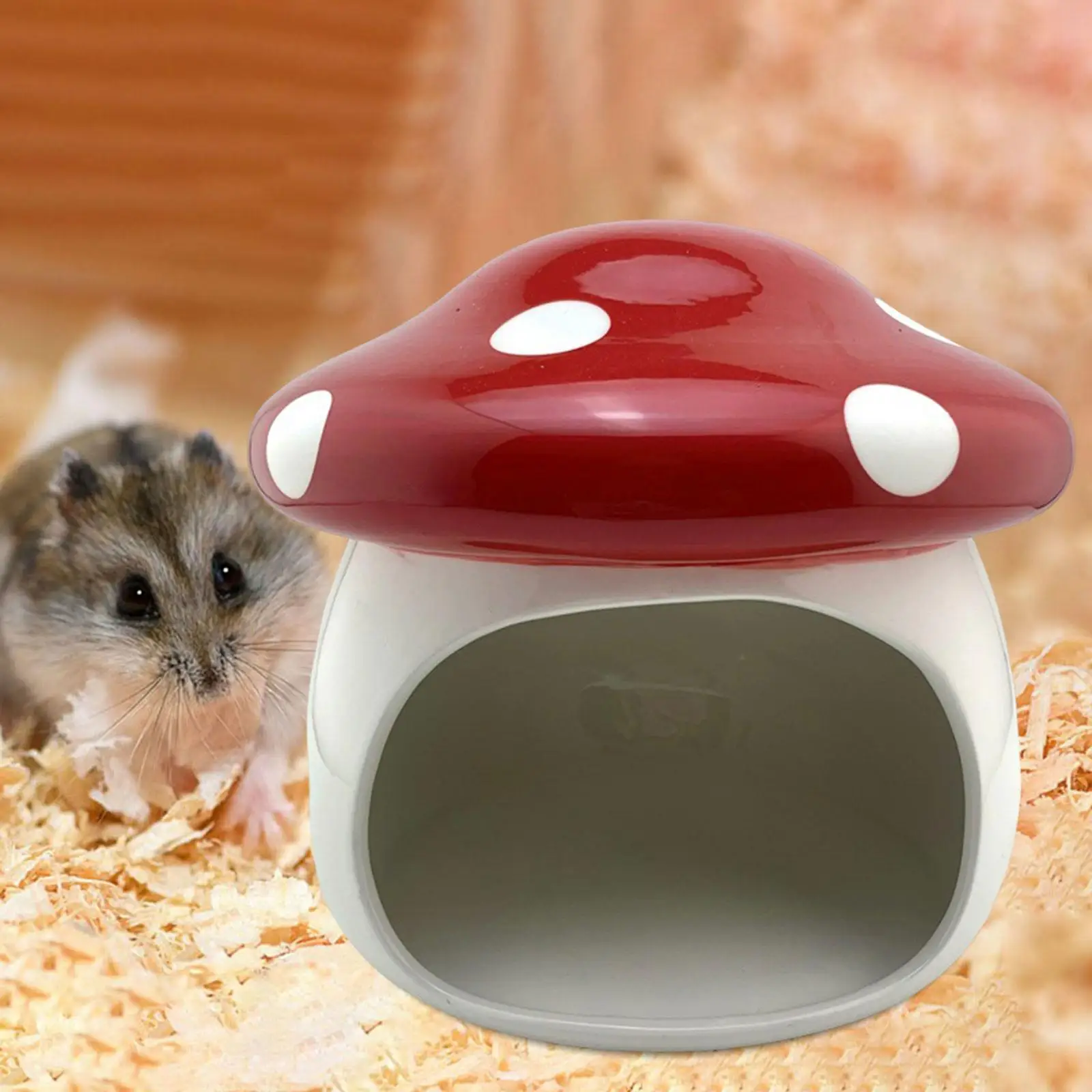 

Hamster Houses Hideouts Carrot Habitats Ceramic Hamster Habitat Hideout Hideaway House Sleeping Bed for Chinchillas Squirrel