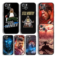 avengers thor for apple iphone 13 12 11 mini 8 7 6s 6 xs xr x 5 5s se 2020 pro max plus black phone case capa