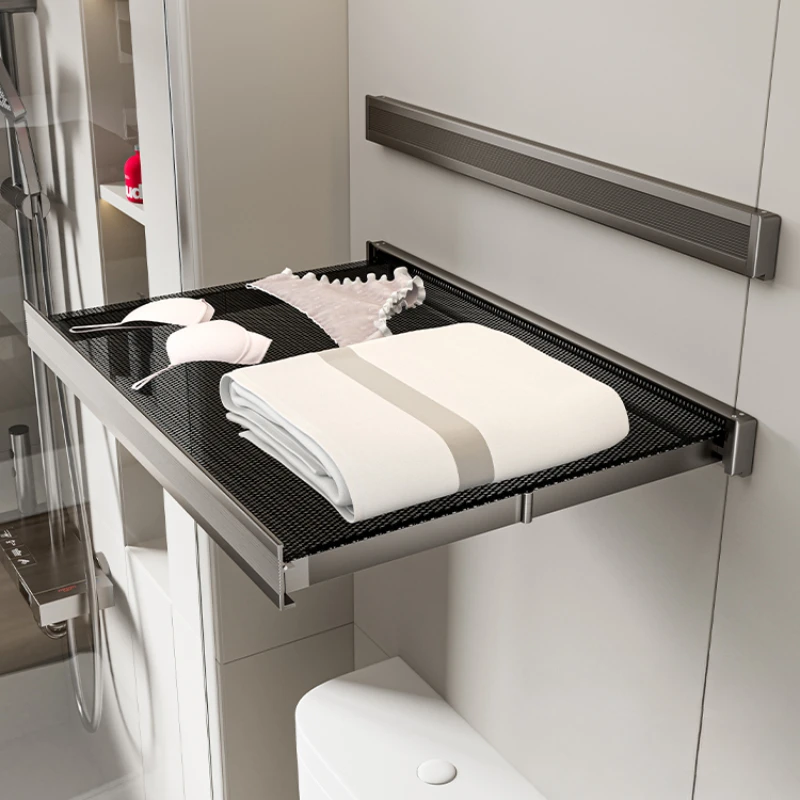 Невидимая Складная Выдвижная вешалка для банных полотенец аксессуары дома полка