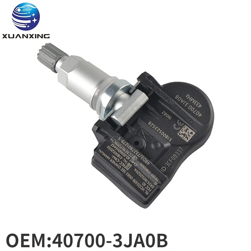 

40700-3JA0B TPMS Tire Pressure Sensor Monitoring System 433MHz For Nissan Altima Murano Pathfinder